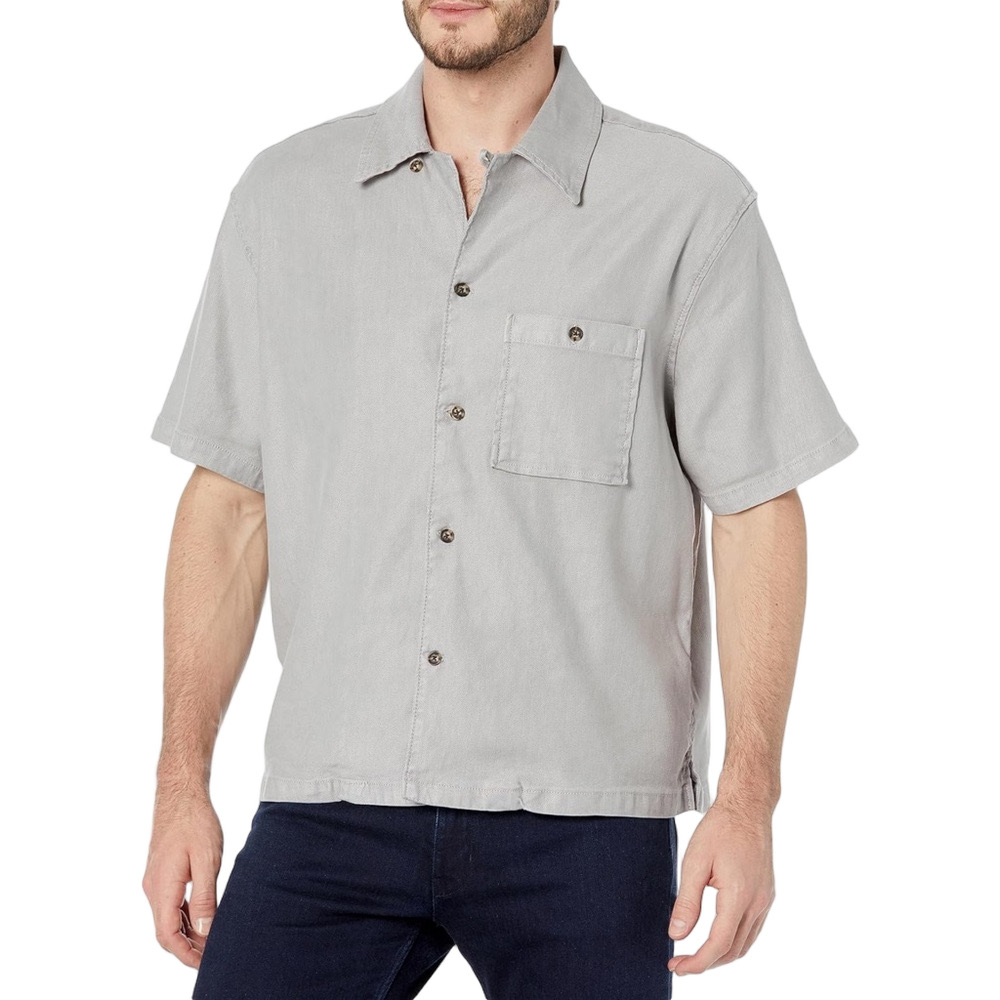 🐾Hudson Jeans Men's Casual Gray /Cement Button Down Shirt size XXL NWT